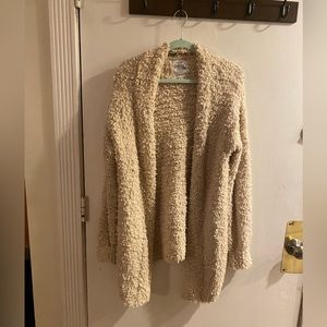 Cream Colored Fluffy Cardigan